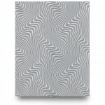German wavy wall Covering, size 10 m x 0.53 m, gray color, model 10146-29
