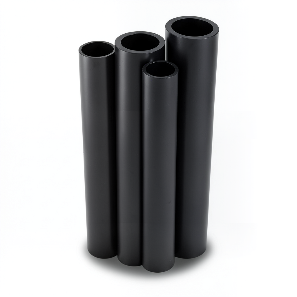مواسير HDPE PE 80 ضغط 4 بار قطر 800 مم سمك 24.5 مم أسود