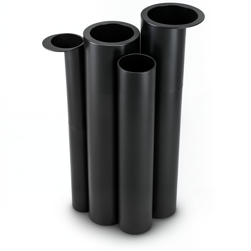 HDPE Pipes PE 80 Pressure 4 Bar 500 mm Diameter 15.3 mm Thickness Black