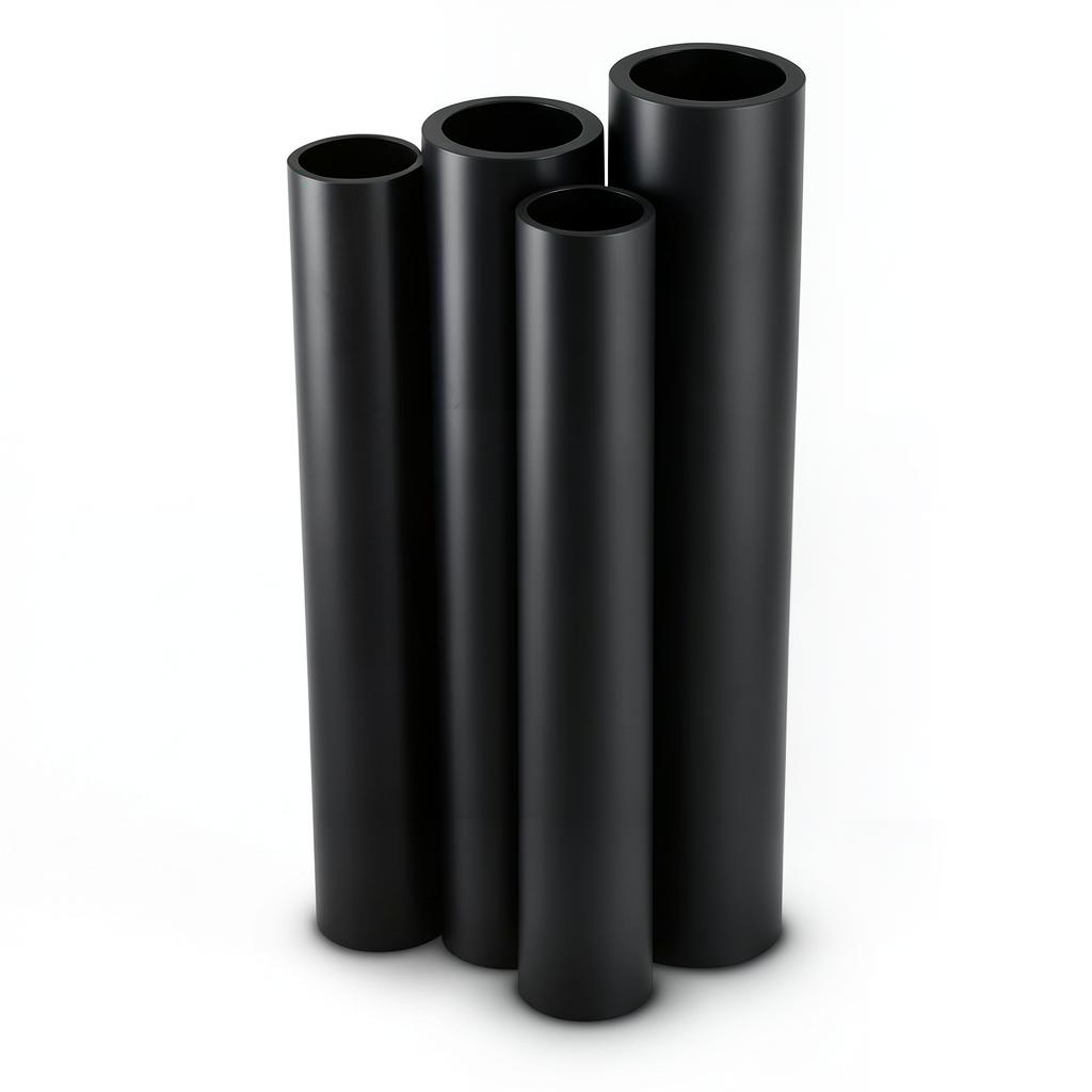 HDPE Pipes PE 80 Pressure 4 Bar Diameter 710 mm Thickness 21.8 mm Black