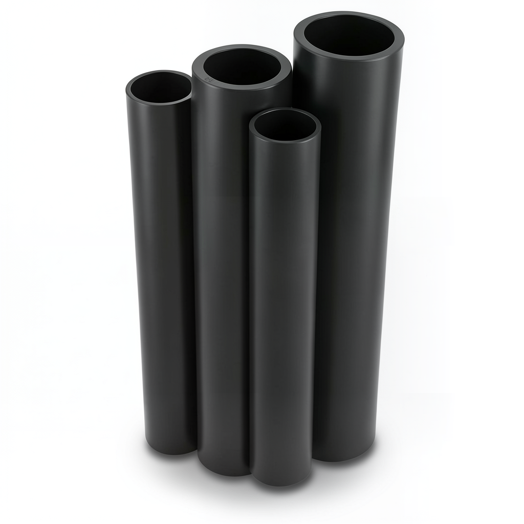 HDPE Pipes PE 80 Pressure 4 Bar Diameter 800 mm Thickness 24.5 mm Black