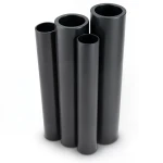 HDPE Pipes PE 80 Pressure 4 Bar 1600 mm Diameter 49 mm Thickness Black