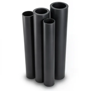 HDPE Pipes PE 80 Pressure 4 Bar 1600 mm Diameter 49 mm Thickness Black