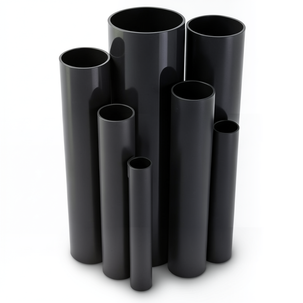 مواسير UPVC ضغط 4 بار قطر خارجي 90 مم سمك 1.8 مم لون اسود