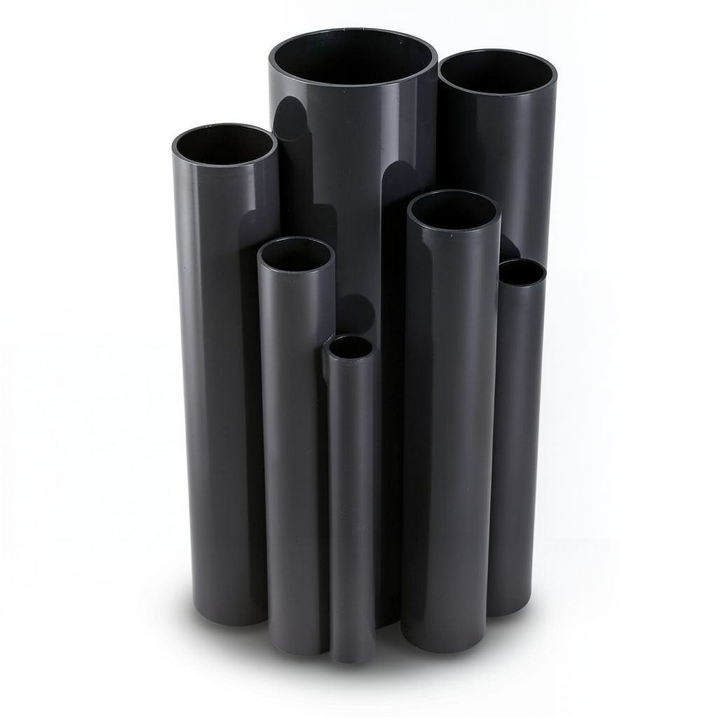 مواسير UPVC ضغط 6 بار قطر خارجي 90 مم سمك 2.7 مم لون اسود