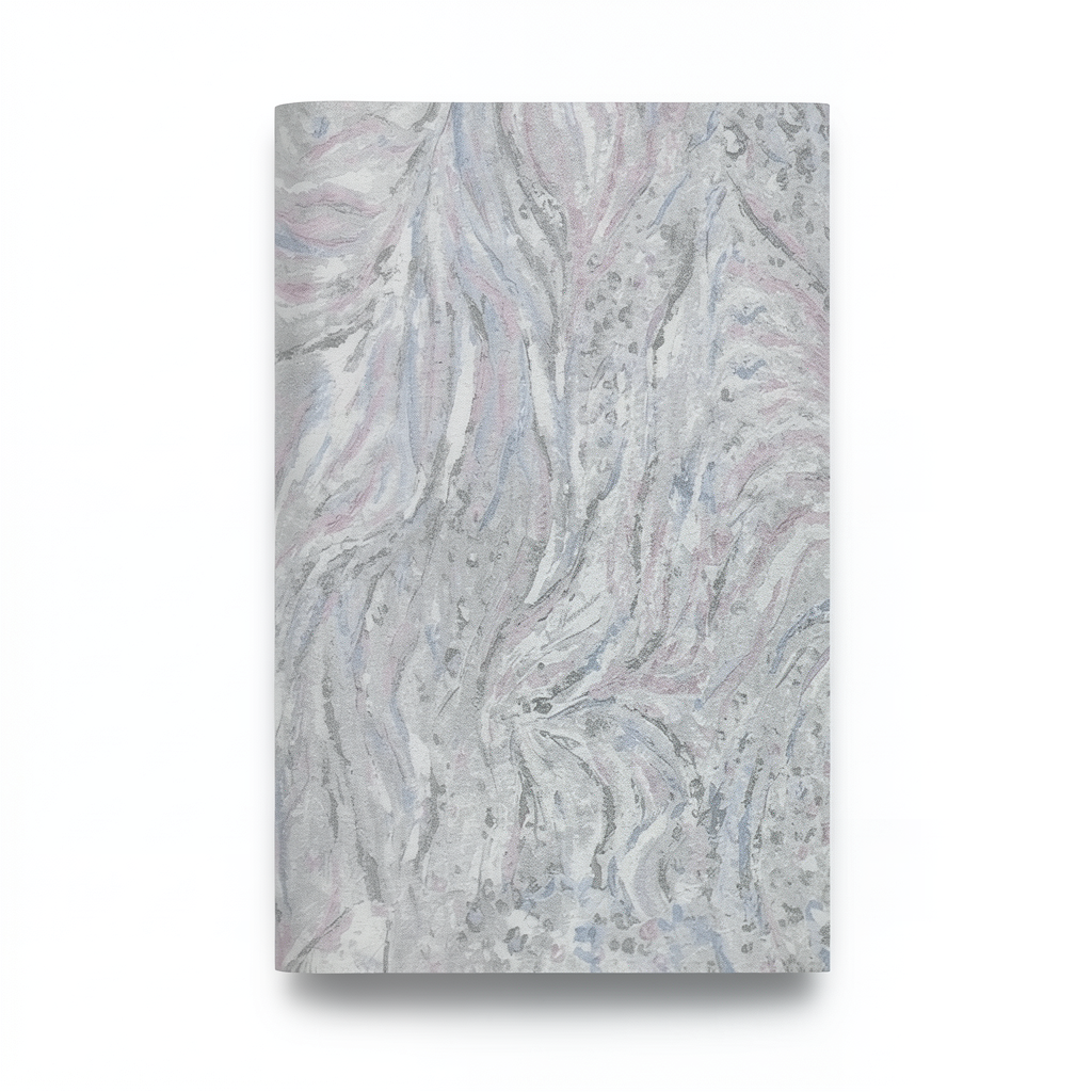 Italian Wallpaper Gray with Pink, 10m Length x 1.06m Width
