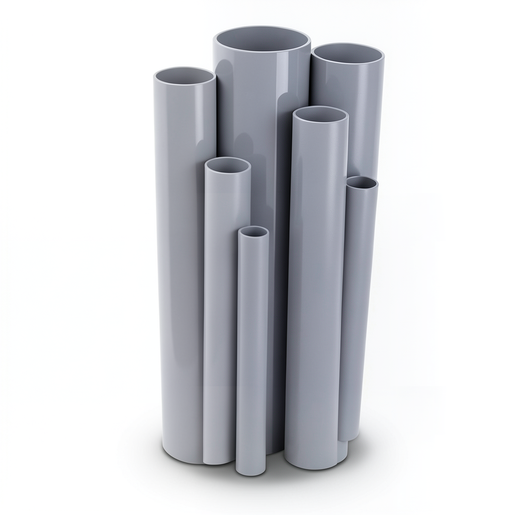 UPVC Pipes Nominal Pressure 4 Bar Outside Diameter 90 mm Thickness 1.8 mm Gray
