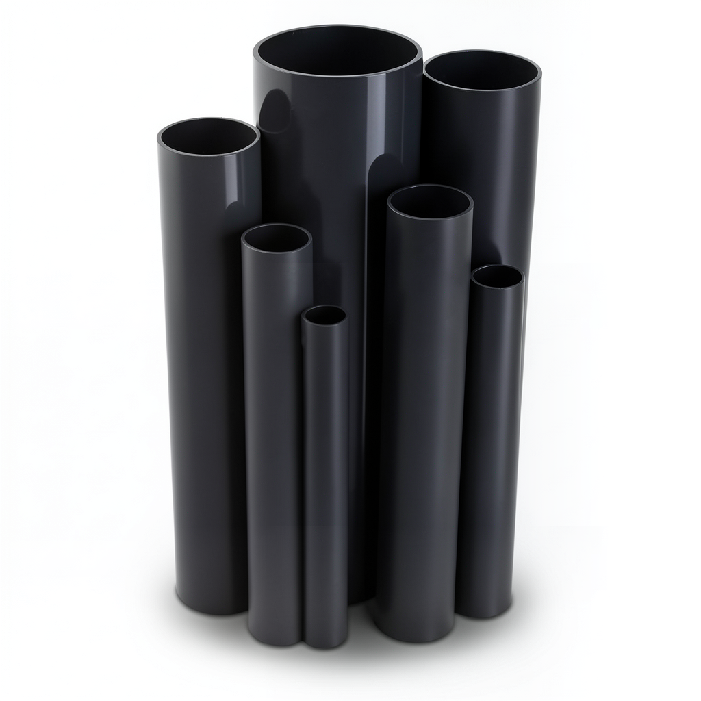مواسير UPVC ضغط 4 بار قطر خارجي 90 مم سمك 1.8 مم لون اسود