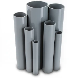 UPVC Pipes Nominal Pressure 6 Bar Outside Diameter 90 mm Thickness 2.7 mm Gray
