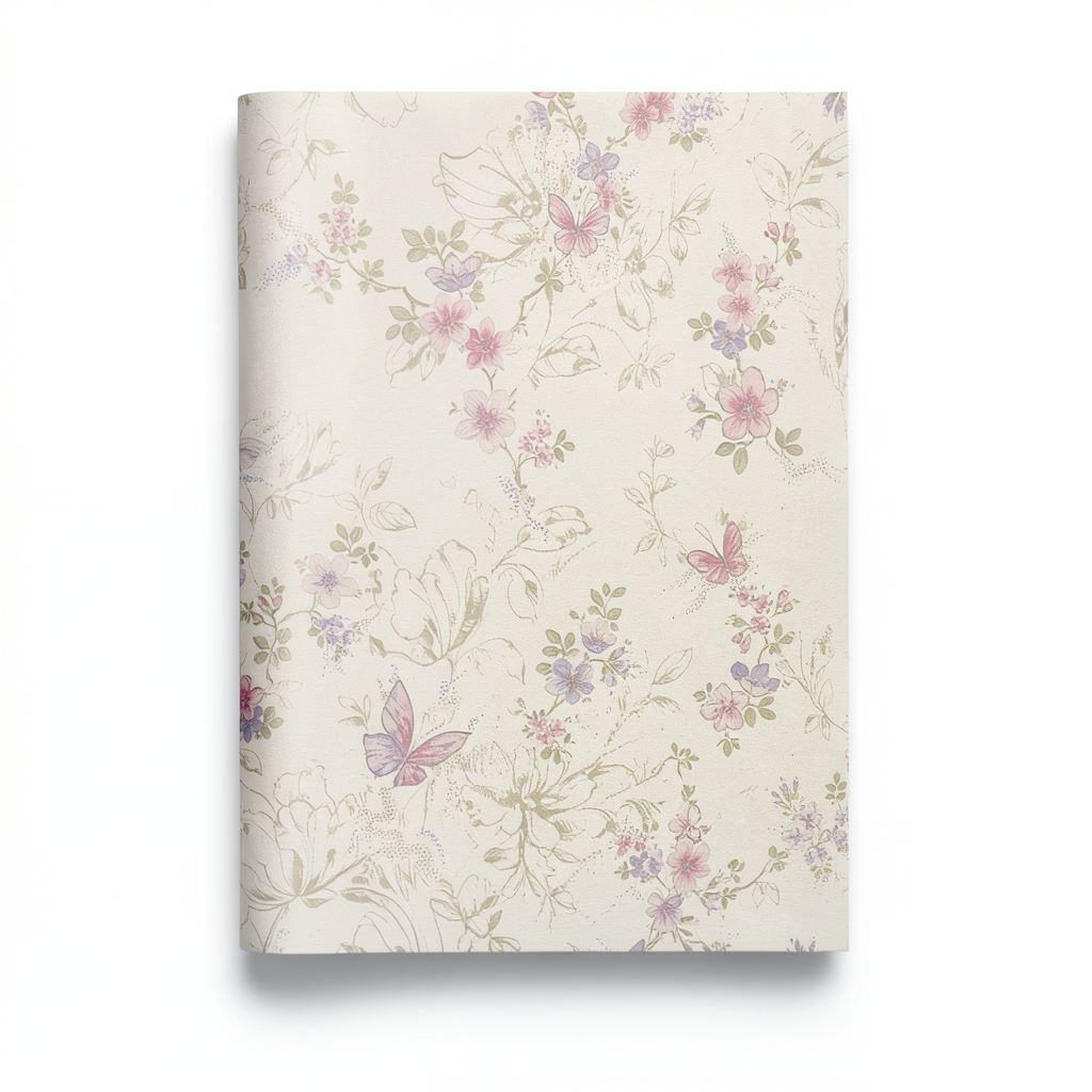 Italian Wall Decoration Floral Wallpaper Light Beige, 10m x 1.06m