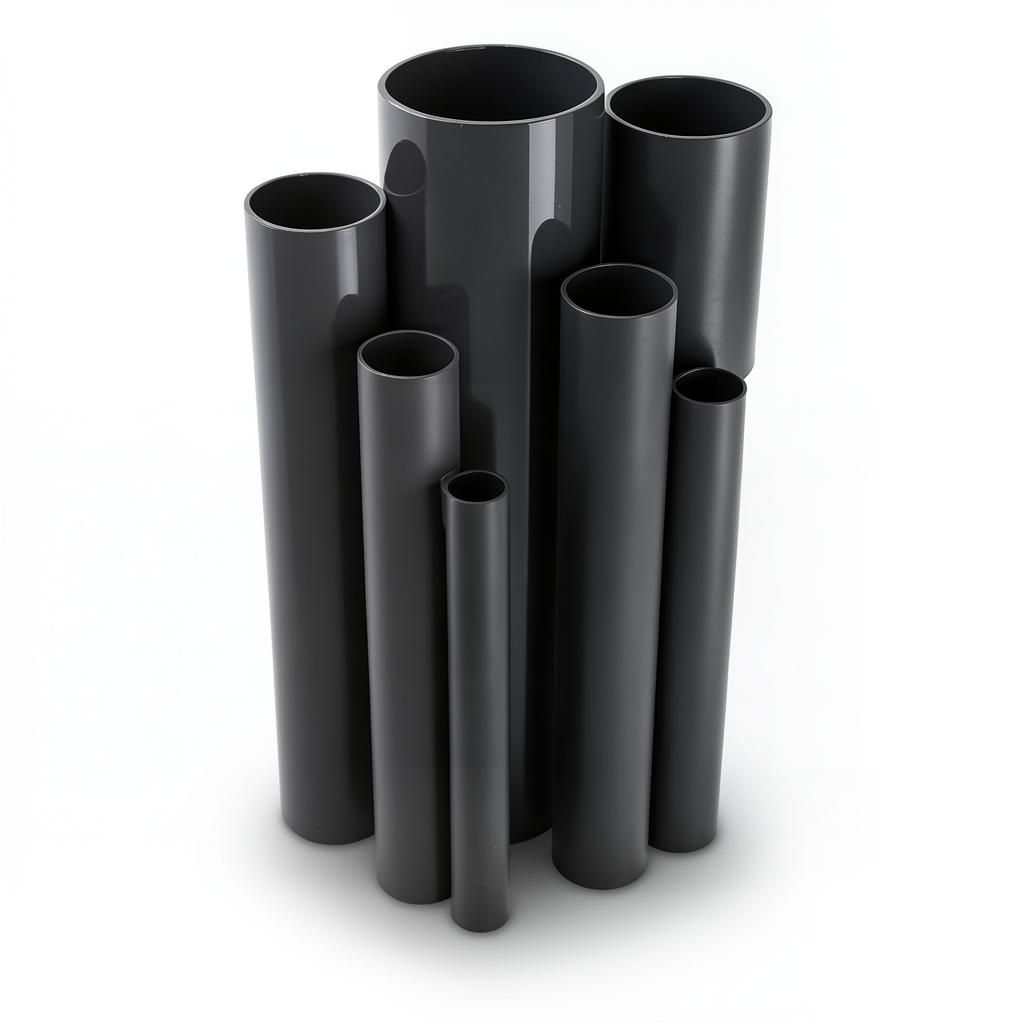 مواسير UPVC ضغط 6 بار قطر خارجي 90 مم سمك 2.7 مم لون اسود