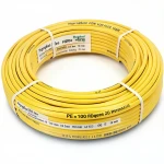 أنابيب HDPE نيبروبلاست PE 100 ضغط 20 بار قطر خارجي 110 مم سمك 12.3 مم لون أصفر 