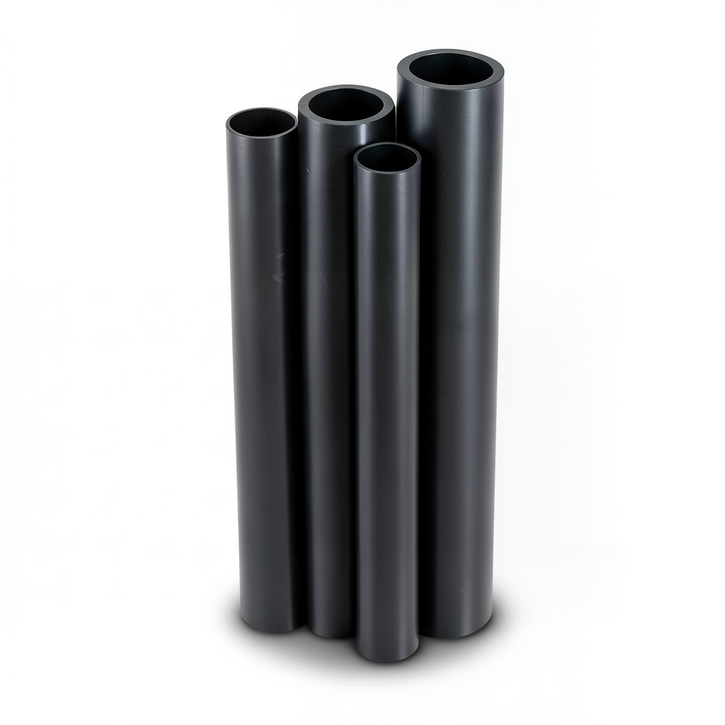 مواسير HDPE PE 80 ضغط 4 بار قطر 400 مم سمك 9.8 مم أسود