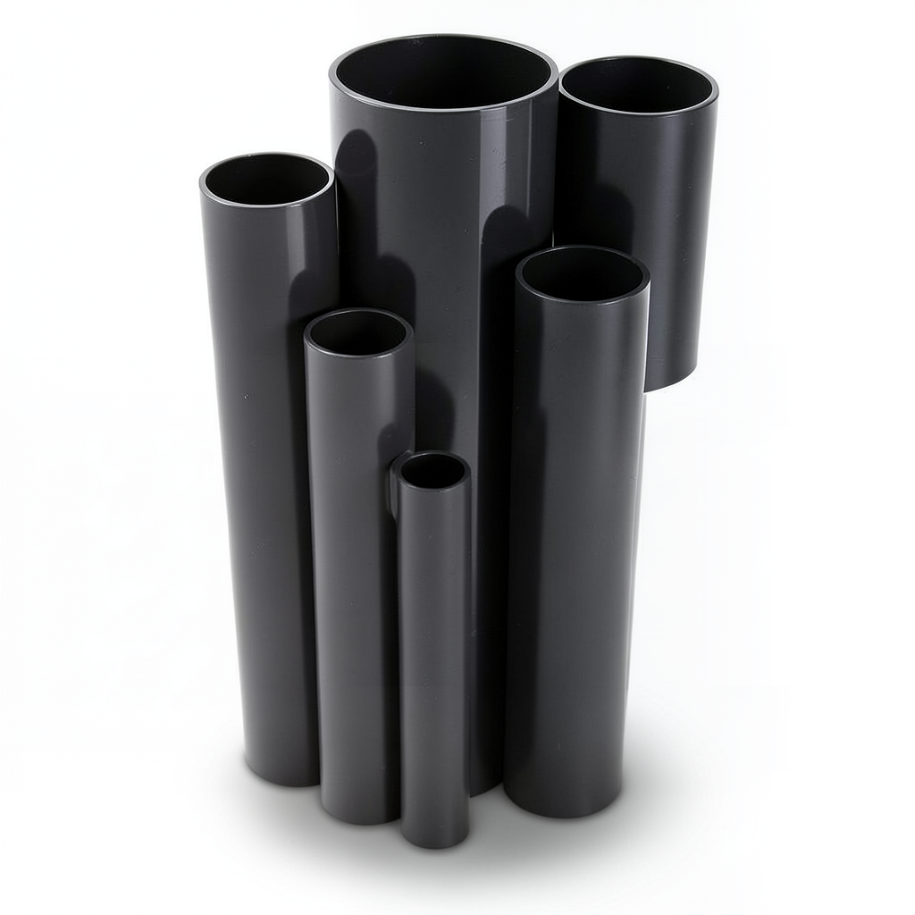 مواسير UPVC ضغط 4 بار قطر خارجي 90 مم سمك 1.8 مم لون اسود