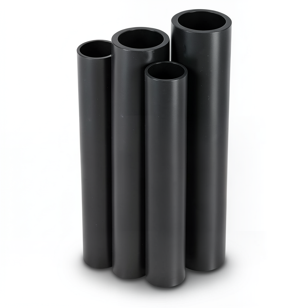 أنابيب HDPE PE 80 ضغط 4 بار قطر 450 مم سمك 11 مم لون أسود