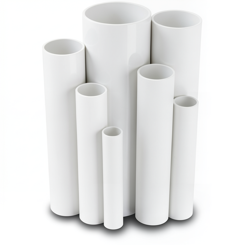 مواسير UPVC ضغط 6 بار قطر خارجي 90 مم سمك 2.7 مم لون أبيض