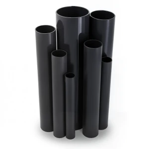 مواسير UPVC ضغط اسمي 10 بار قطر خارجي 90 مم سمك 4.3 مم لون اسود