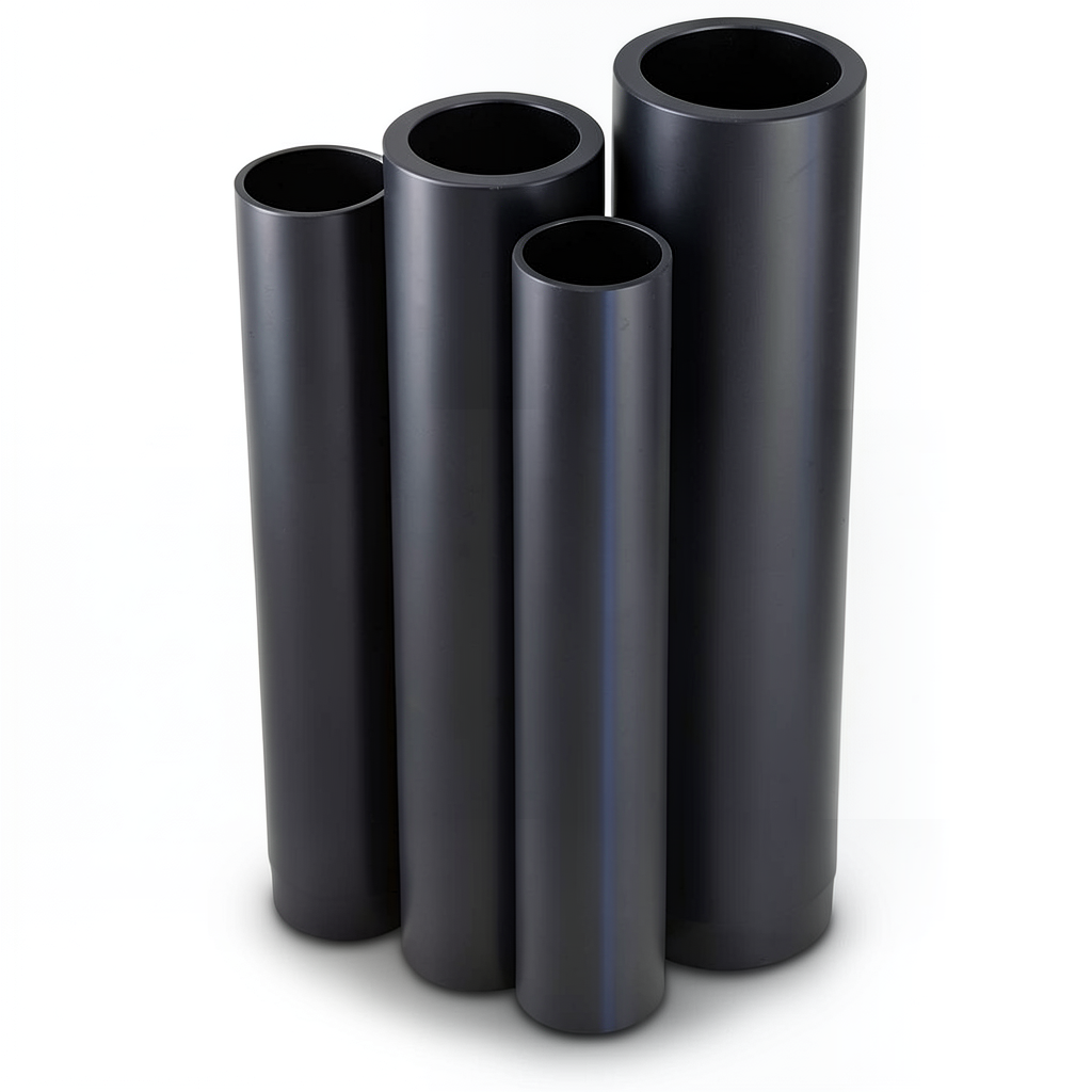 أنابيب HDPE PE 80 ضغط 4 بار قطر 560 مم سمك 13.7 مم لون أسود