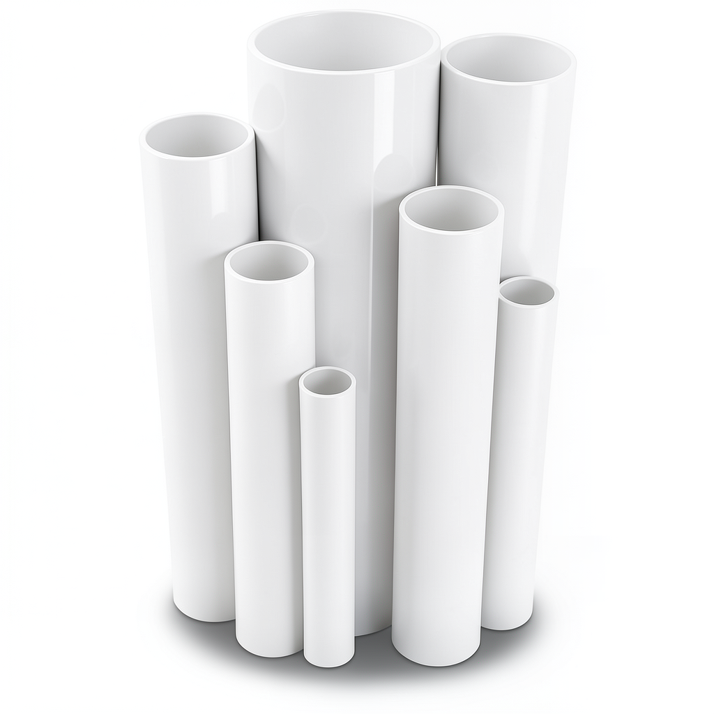 مواسير UPVC ضغط 16 بار قطر خارجي 90 مم سمك 6.7 مم أبيض