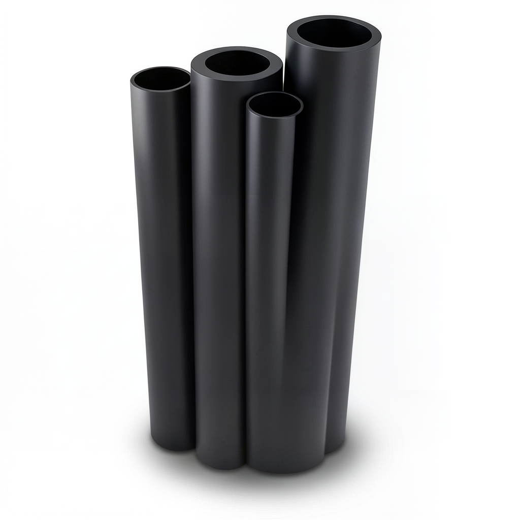 Al-Rajhi HDPE Pipes PE 80 Pressure 4 Bar Diameter 900 mm Thickness 22 mm Black