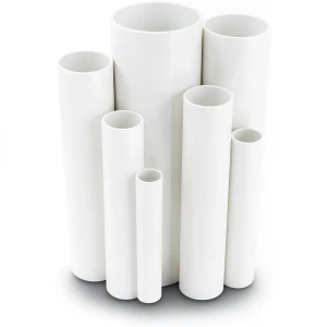 مواسير UPVC ضغط اسمي 10 بار قطر خارجي 90 مم سمك 4.3 مم لون أبيض