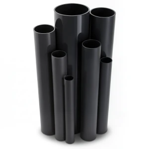 مواسير UPVC ضغط اسمي 10 بار قطر خارجي 90 مم سمك 4.3 مم لون اسود