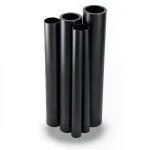 HDPE Pipes PE 80 Pressure 4 Bar 200 mm Diameter 4.9 mm Thickness Black