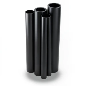 مواسير HDPE PE 80 ضغط 4 بار قطر 200 مم سمك 4.9 مم لون أسود