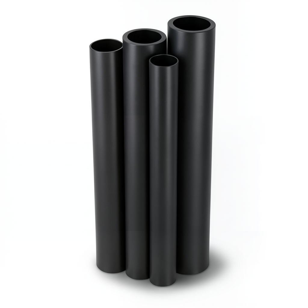 مواسير HDPE PE 80 ضغط 4 بار قطر خارجي 250 مم سمك 6.2 مم لون أسود