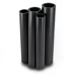مواسير HDPE PE 80 ضغط 4 بار قطر 400 مم سمك 9.8 مم أسود
