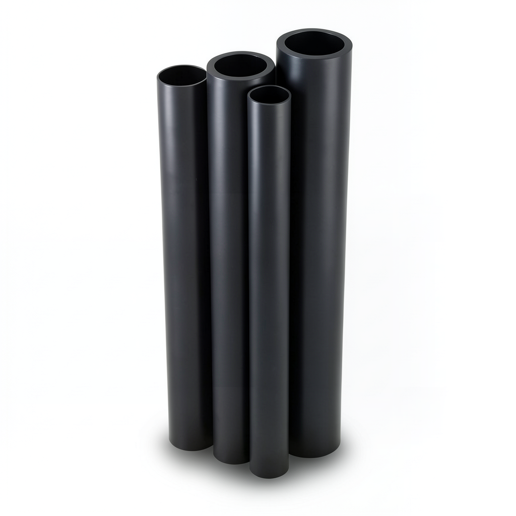 أنابيب HDPE PE 80 ضغط 4 بار قطر 450 مم سمك 11 مم لون أسود
