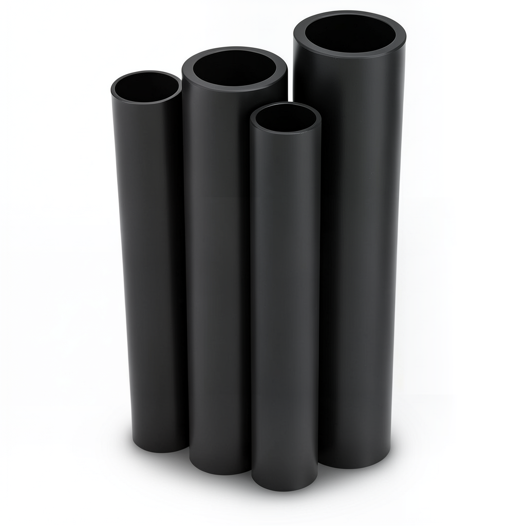 Al-Rajhi HDPE Pipes PE 80 Pressure 4 Bar Diameter 500 mm Thickness 12.3 mm Black