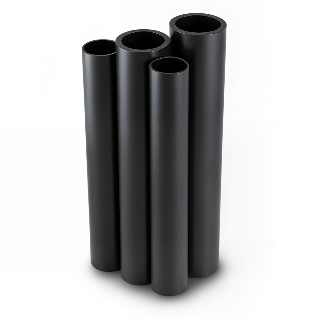 مواسير HDPE PE 80 ضغط 4 بار قطر 200 مم سمك 4.9 مم لون أسود