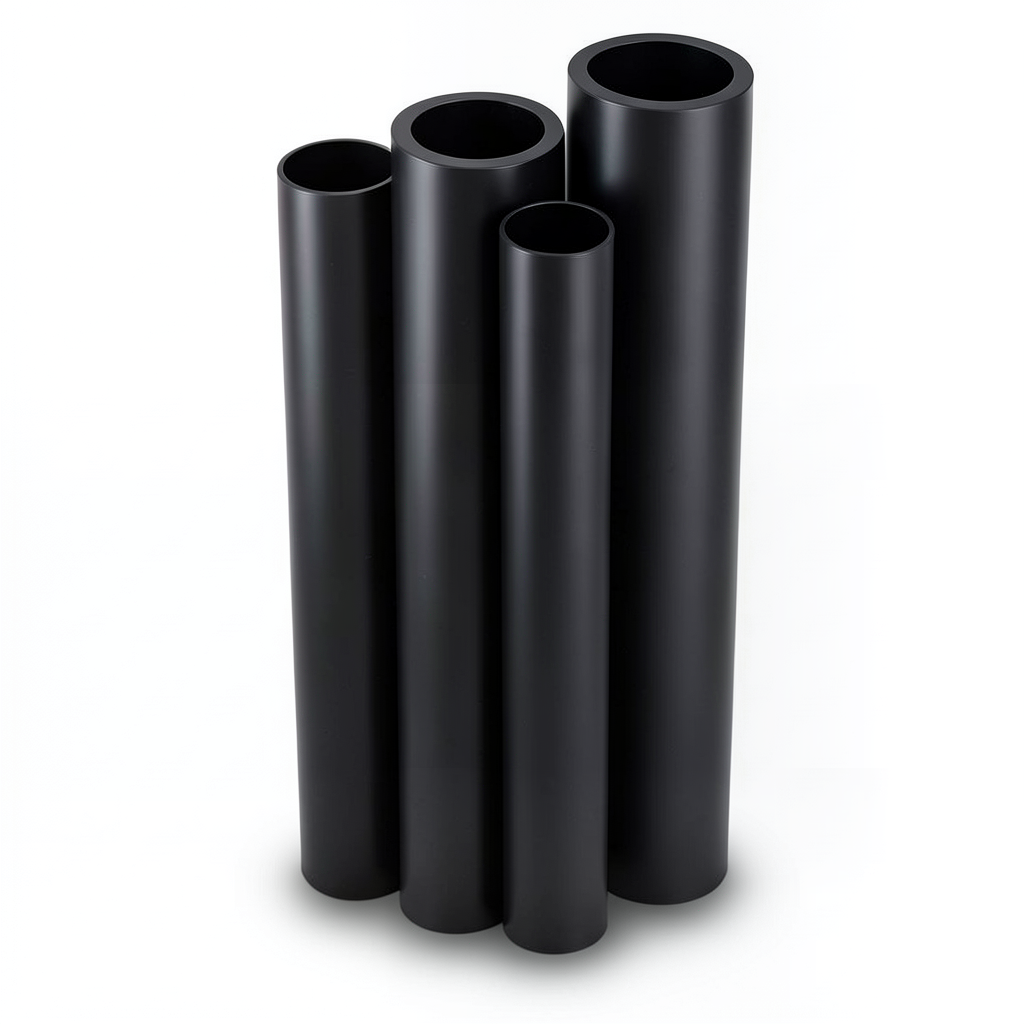 أنابيب HDPE PE 80 ضغط 4 بار قطر 560 مم سمك 13.7 مم لون أسود