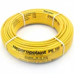 Neproplast HDPE Pipes PE 100 Pressure 20 Bar Outside Diameter 125 mm Thickness 14 mm Color Yellow