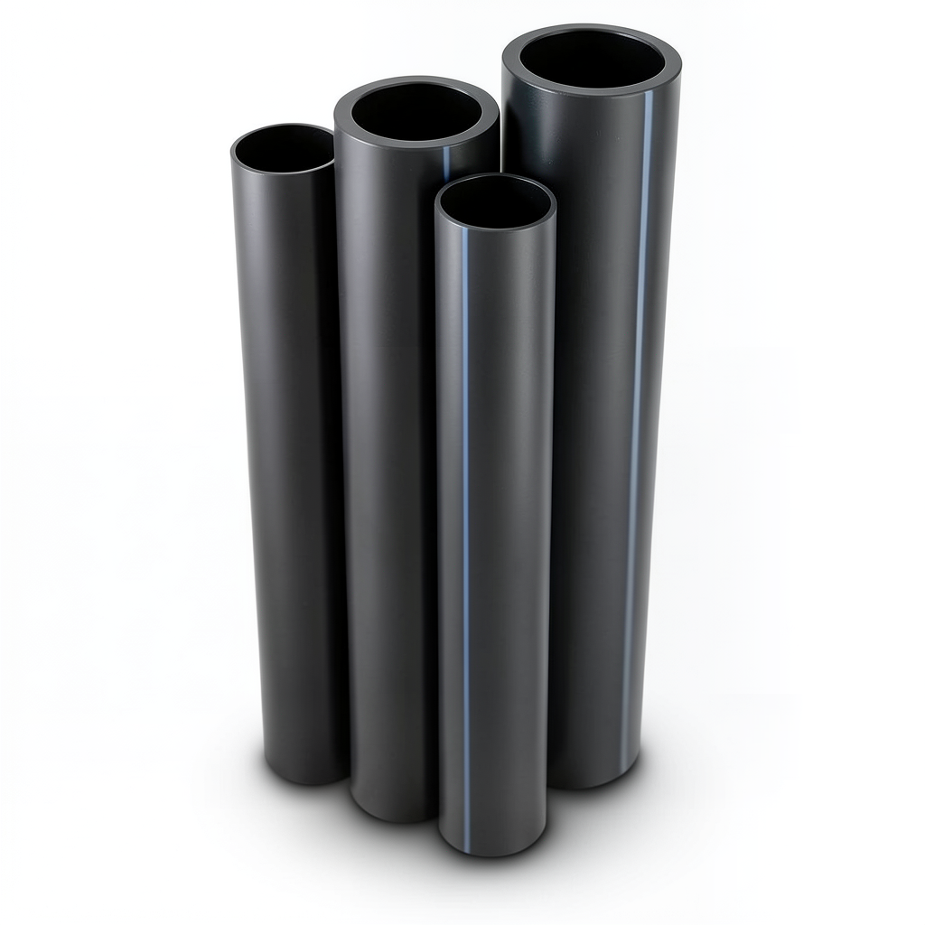 HDPE Pipes PE 80 4 Bar Pressure 630 mm Diameter 15.4 mm Thickness Black