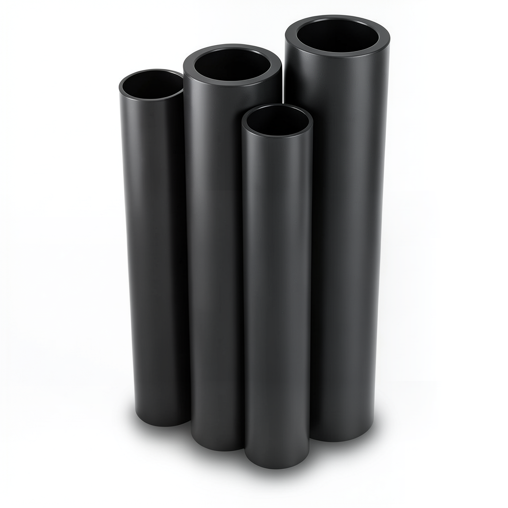 مواسير HDPE PE 80 ضغط 4 بار قطر خارجي 250 مم سمك 6.2 مم لون أسود