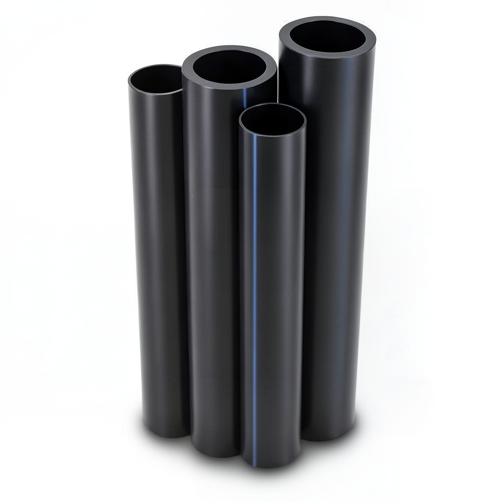 أنابيب HDPE PE 80 ضغط 4 بار قطر 1000 مم سمك 24.5 مم لون أسود