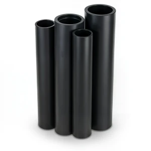 مواسير HDPE PE 80 ضغط 4 بار قطر 400 مم سمك 9.8 مم أسود