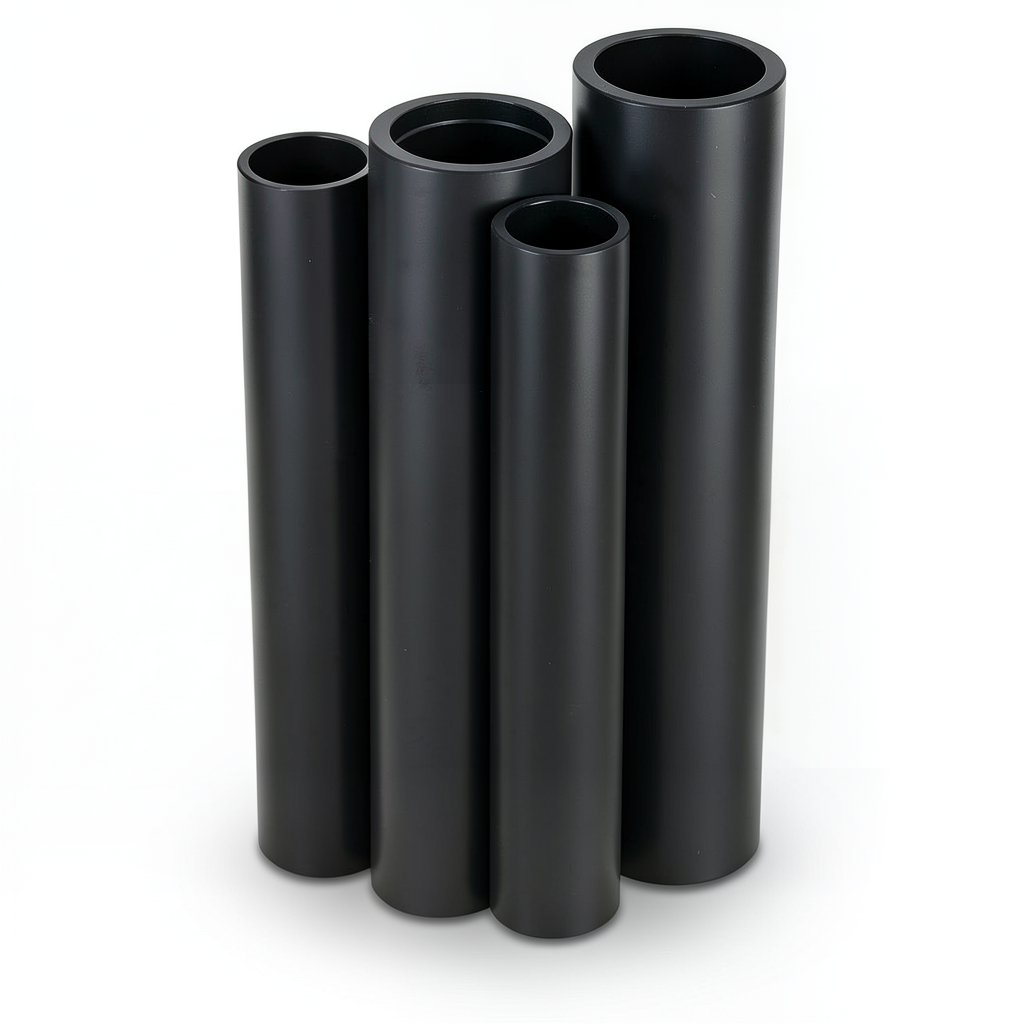 مواسير HDPE PE 80 ضغط 4 بار قطر 400 مم سمك 9.8 مم أسود