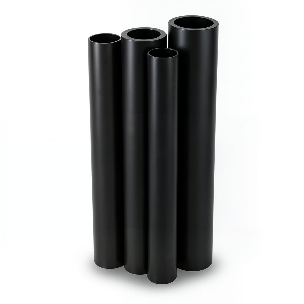 أنابيب HDPE الراجحي PE 80 ضغط 4 بار قطر 1400 مم سمك 34.4 مم أسود