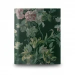 Italian wallpaper, dark green color, floral design, size 10 m x 0.70 m, model 13072