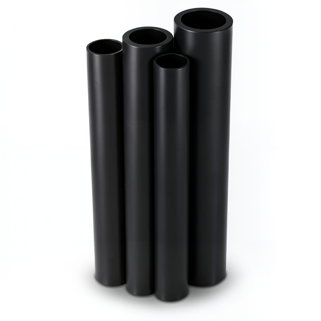 Al-Rajhi HDPE Pipes PE 80 Pressure 4 Bar Diameter 500 mm Thickness 12.3 mm Black