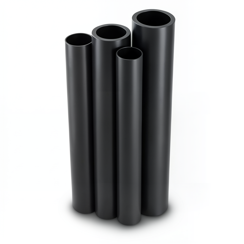 أنابيب HDPE PE 80 ضغط 4 بار قطر 560 مم سمك 13.7 مم لون أسود