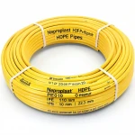 أنابيب HDPE نيبروبلاست PE 100 ضغط 20 بار قطر خارجي 110 مم سمك 12.3 مم لون أصفر 