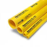 مواسير HDPE نيبروبلاست PE 100 ضغط 20 بار قطر خارجي 160 مم سمك 17.9 مم لون أصفر 