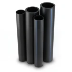 أنابيب HDPE PE 80 ضغط 4 بار قطر 1000 مم سمك 24.5 مم لون أسود