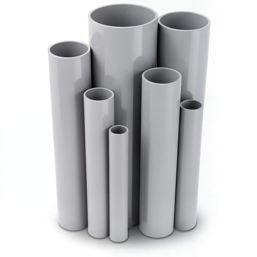 UPVC Pipes Nominal Pressure 16 Bar Outside Diameter 90 mm Thickness 6.7 mm Gray
