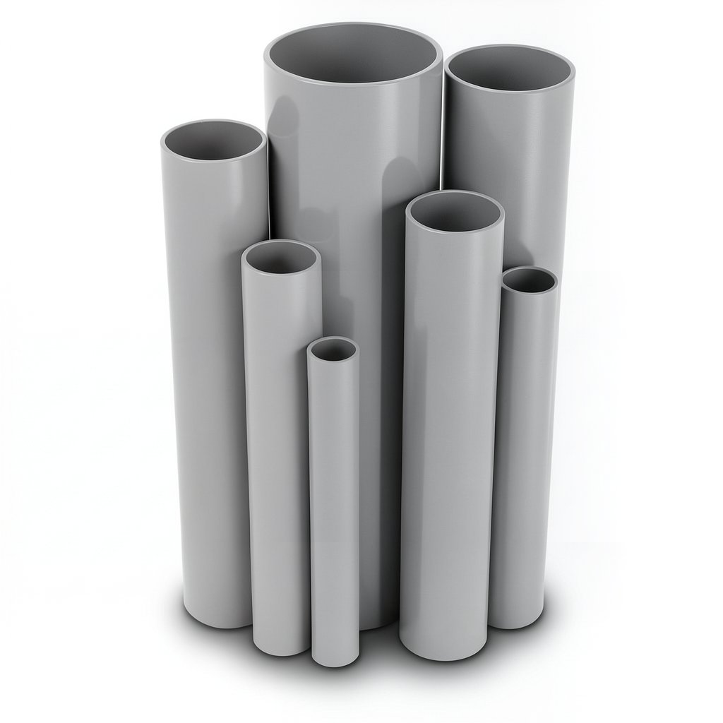 UPVC Pipes Pressure 2.5 Bar Outside Diameter 125 mm Thickness 1.8 mm Gray