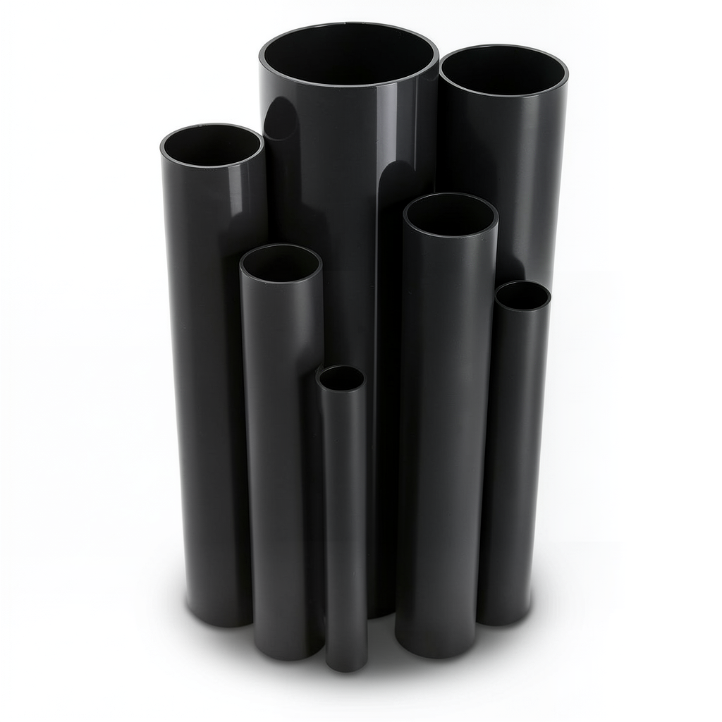 UPVC Pipes Nominal Pressure 2.5 Bar Outside Diameter 125 mm Thickness 1.8 mm Black